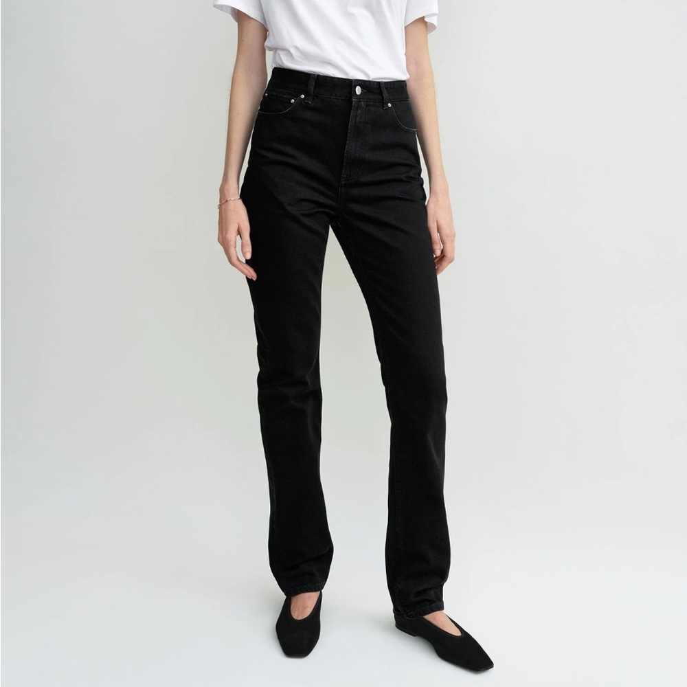 Toteme Black Straight Leg Women's Jeans